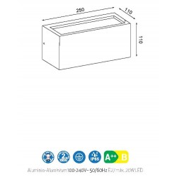 APLIQUE DE PARED UTAH 1L E27 IP65 - Exterior - 2