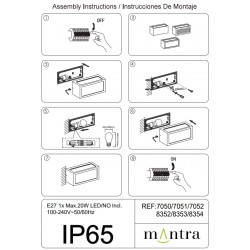 UTAH * APLIQUE EXTERIOR GRIS OSCURO IP65 - 1L*E27 - Exterior - 3