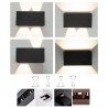 DAVOS  APLIQUE EXTERIOR LED 4 *6W  GRIS OSCURO - Exterior - 3