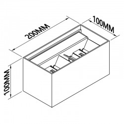 DAVOS  APLIQUE EXTERIOR LED 4*6W  BLANCO - Exterior - 3
