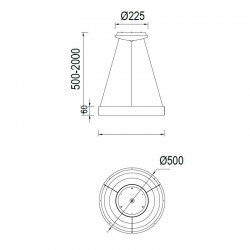 NISEKO II * COLGANTE LED 40W 50cm BLANCO - Colgantes - 3