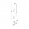 MANTRA NORA Colgante Blanco/Madera 3L - Lamps - 2