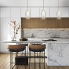 MANTRA NORA Colgante Blanco y Madera 3L - Lamps - 1
