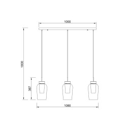 MANTRA NORA Colgante Blanco y Madera 3L - Lamps - 3
