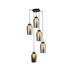 MANTRA NORA Colgante Negro/Mármol 5L - Lamps - 2