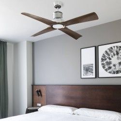 WINCHE Ventilador de techo cromo o negro con motor DC IoT opcion wifi y luz - Ventiladores - 7