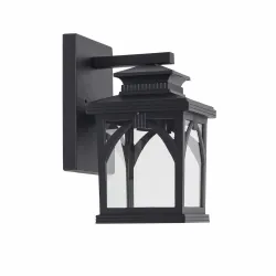 APLIQUE EXTERIOR HIEDRA 1XE27 NEGRO 27X13,5X18 - Exterior - 1