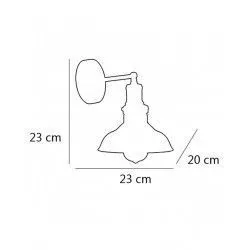 APLIQUE NIQUEL SAT 1 X 60W E-27 - Wall Applique - 2