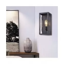 APLIQUE NEGRO 1 X 60W E-27 - Aplique de pared - 2