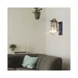 APLIQUE NEGRO 1 X 60W E-27 - Aplique de pared - 2