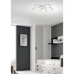 Plafón LED de techo FLOVER decorativo de 5 brazos en forma de flor 50w - Plafones - 2