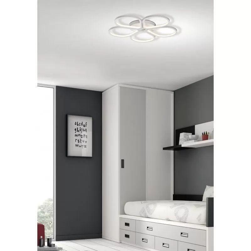Plafón LED de techo decorativo de 5 brazos en forma de flor 50w - Ceiling Lights - 2
