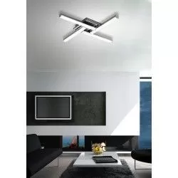 Plafón LED cromado 4 brazos - Plafones - 1