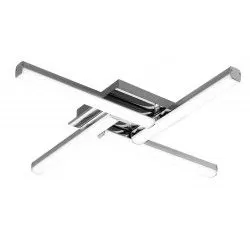 Plafón LED cromado 4 brazos - Plafones - 2
