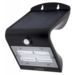 APLIQUE SOLAR NEGRO 400LM IP65 CARGA SOLAR - Solar - 1