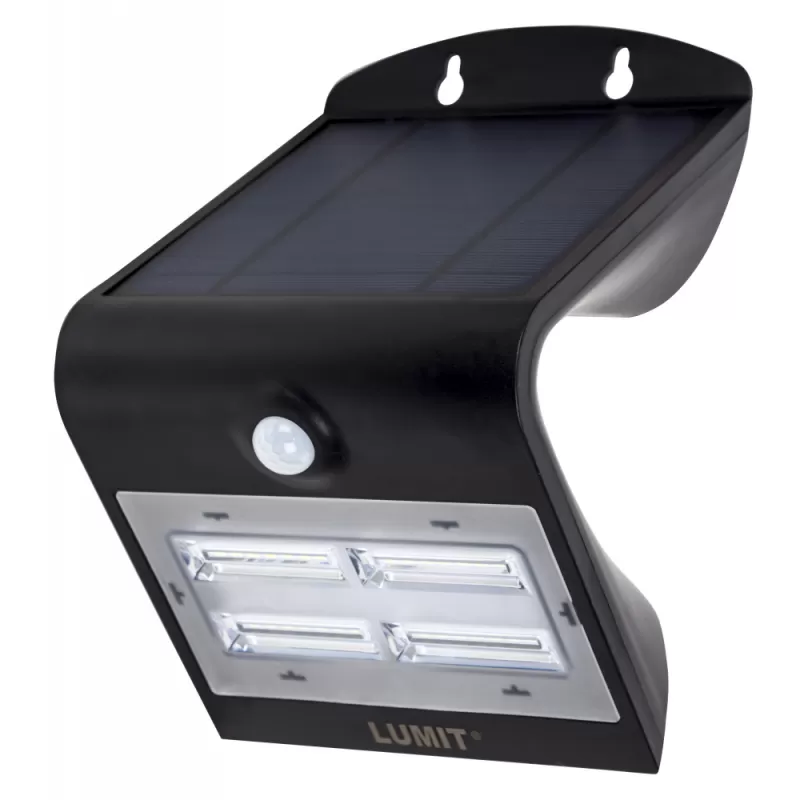 APLIQUE SOLAR NEGRO 400LM IP65 CARGA SOLAR - Solar - 1