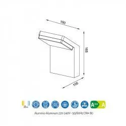 APLIQUE DE PARED ALPINE LED 6W IP65 - Exterior - 3