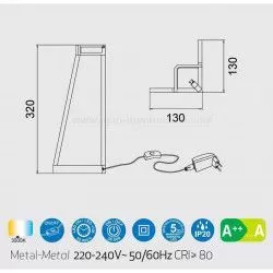 LÁMPARA DE MESA MINIMAL LED 5W - Sobremesa - 5