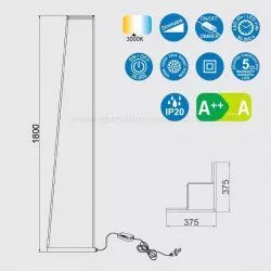 LÁMPARA DE PIE MINIMAL LED 20W DIMMABLE - Lampara de pie - 6